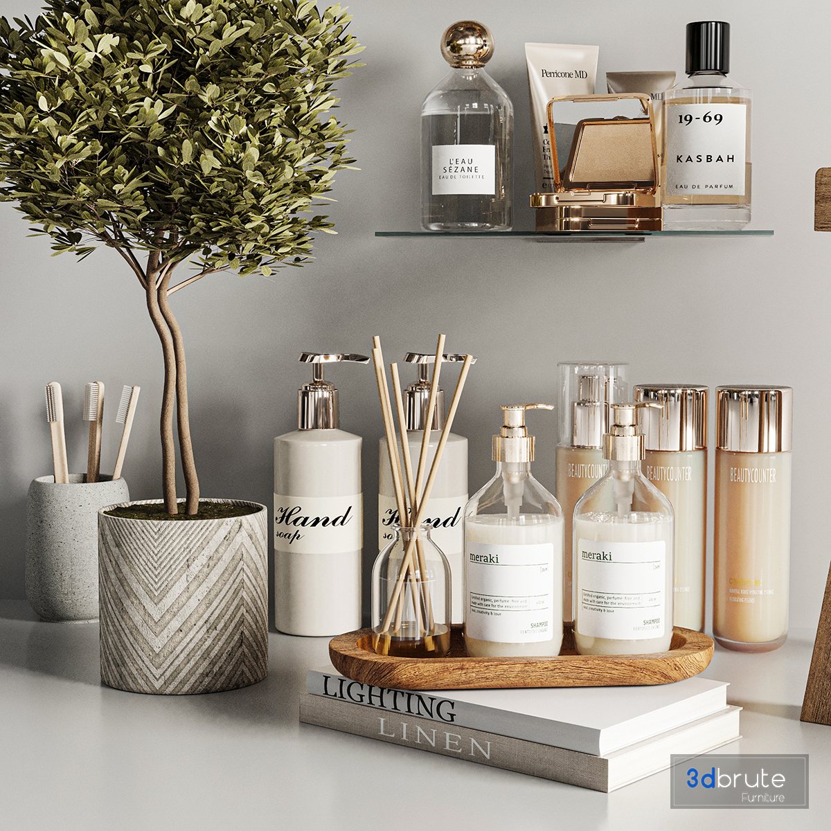 Bathroom accessories 33 3d model Buy Download 3dbrute