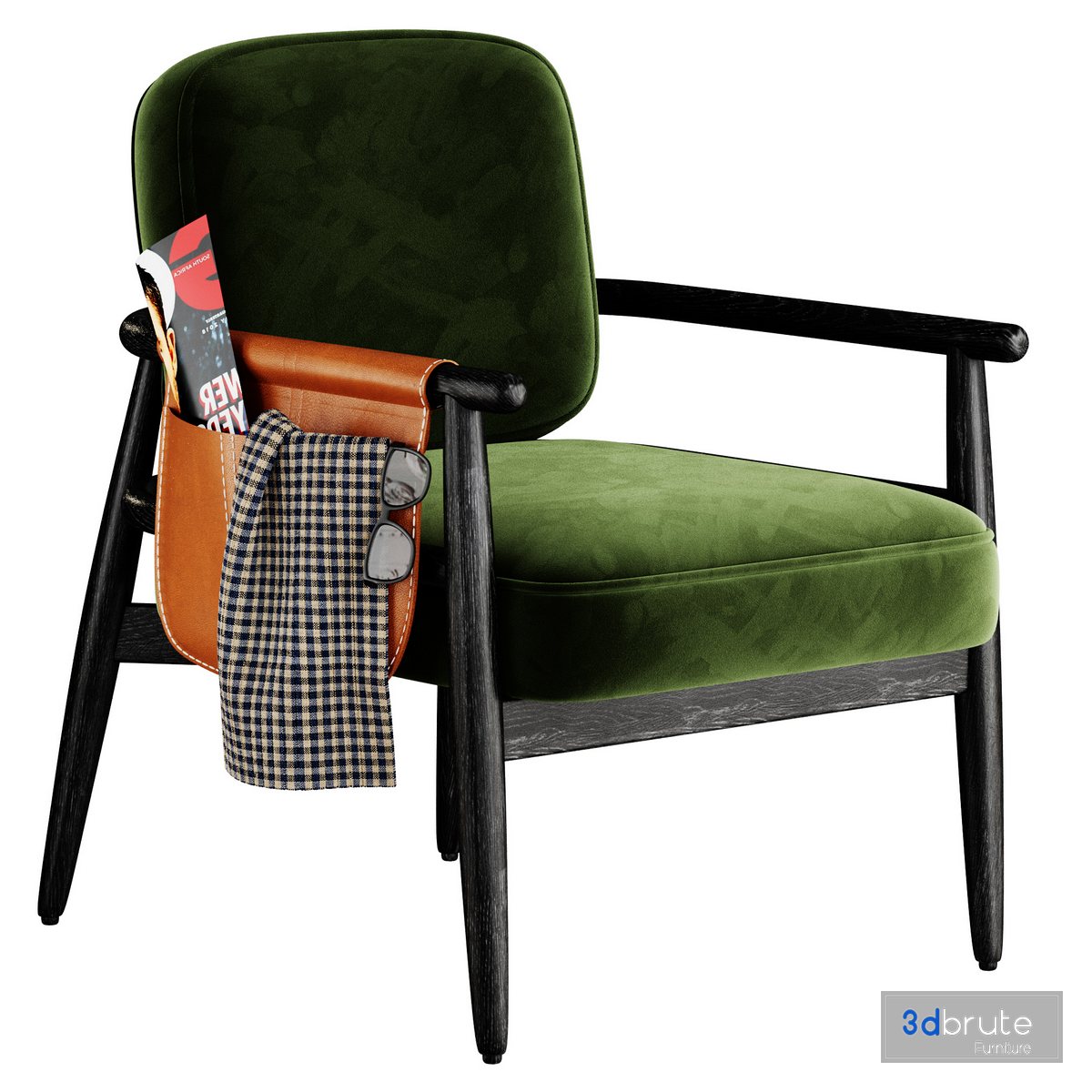 TERESA Fabric armchair 3d Model Buy Download 3dbrute