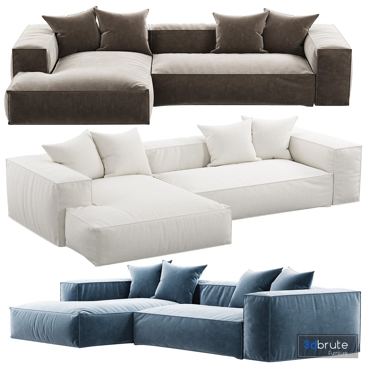 Dunbar Corner Sofa by FEST Amsterdam 3d model Buy Download 3dbrute