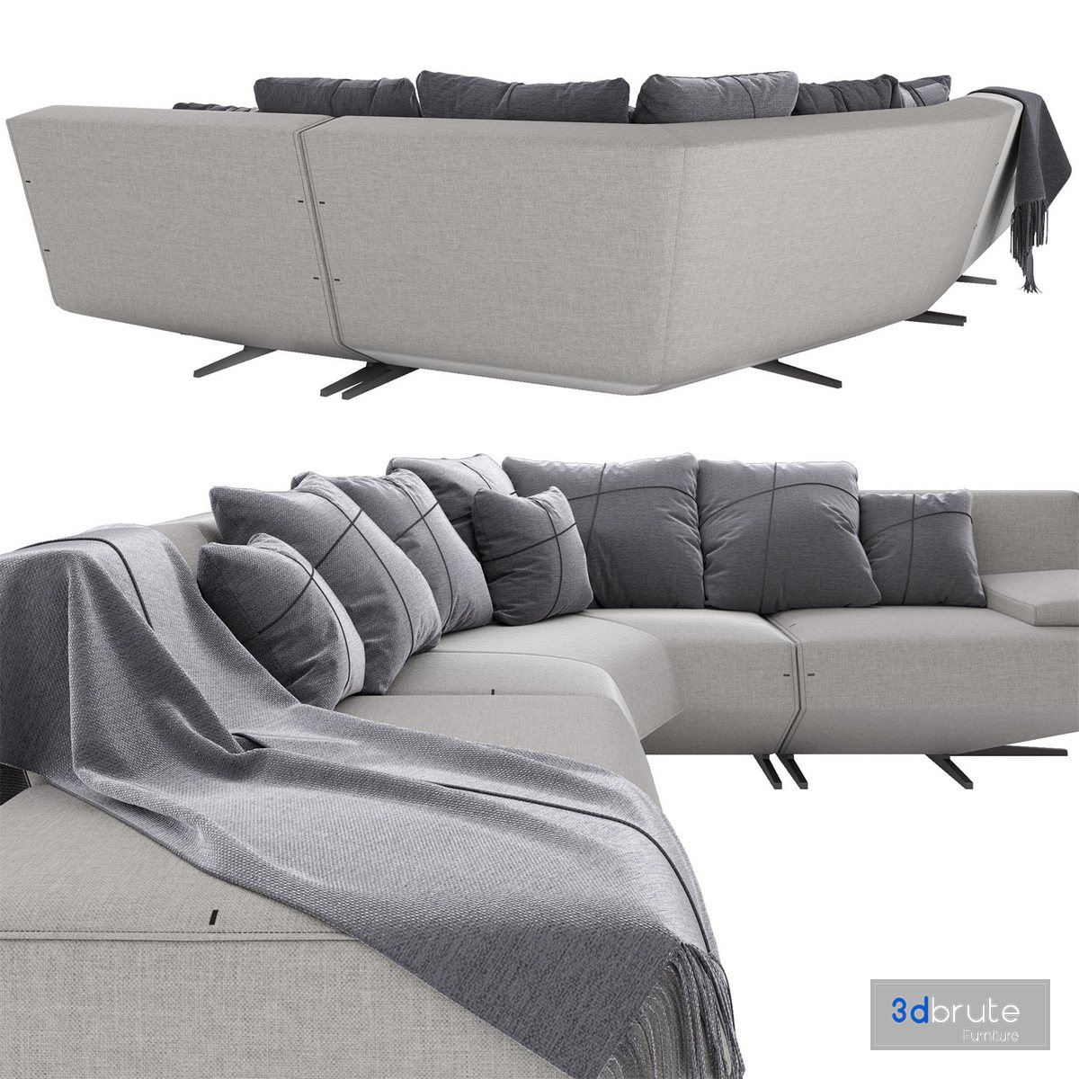 SOFAPoliform SYDNEY Series 2 3d model Buy Download 3dbrute