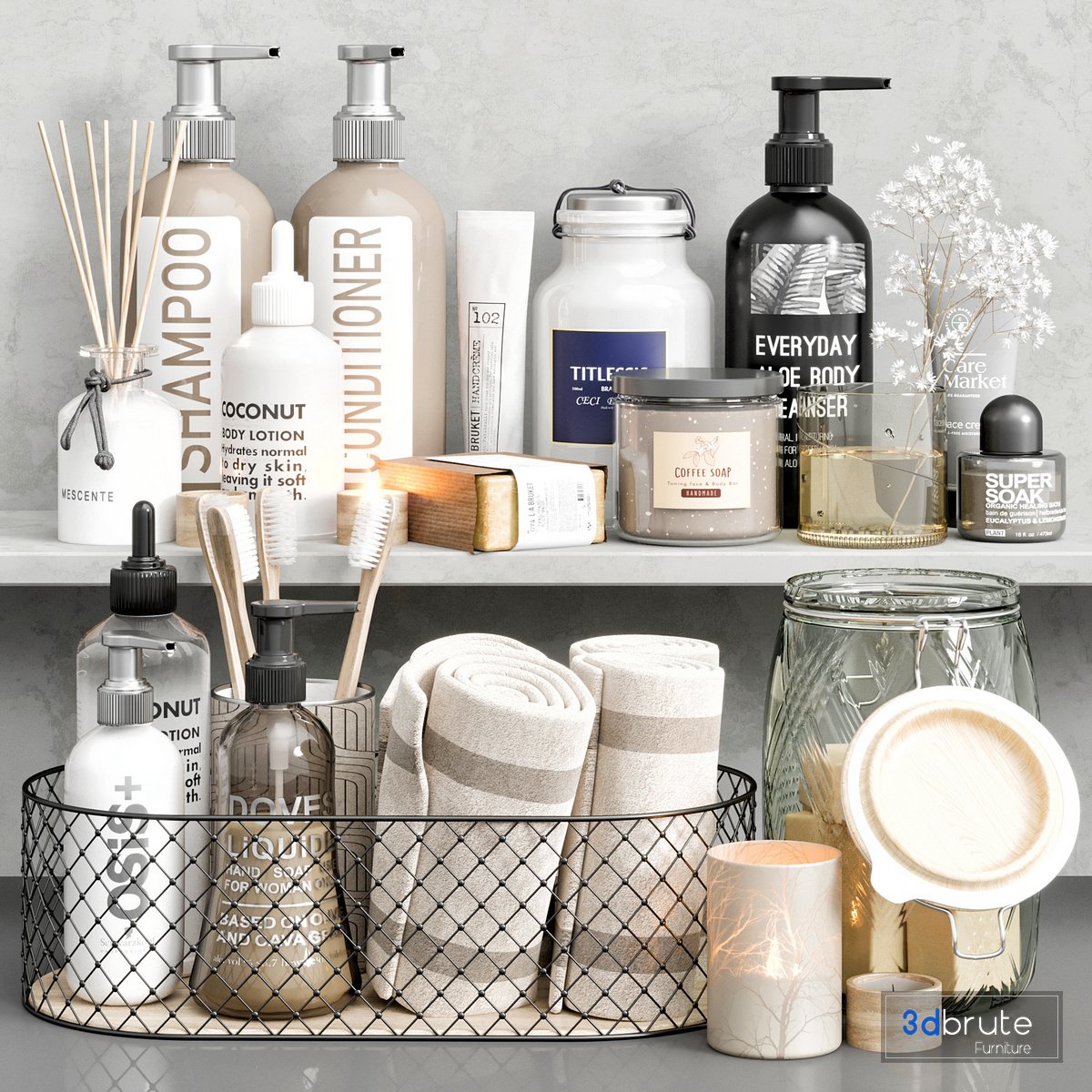 Bathroom accessories 23 3d model Buy Download 3dbrute