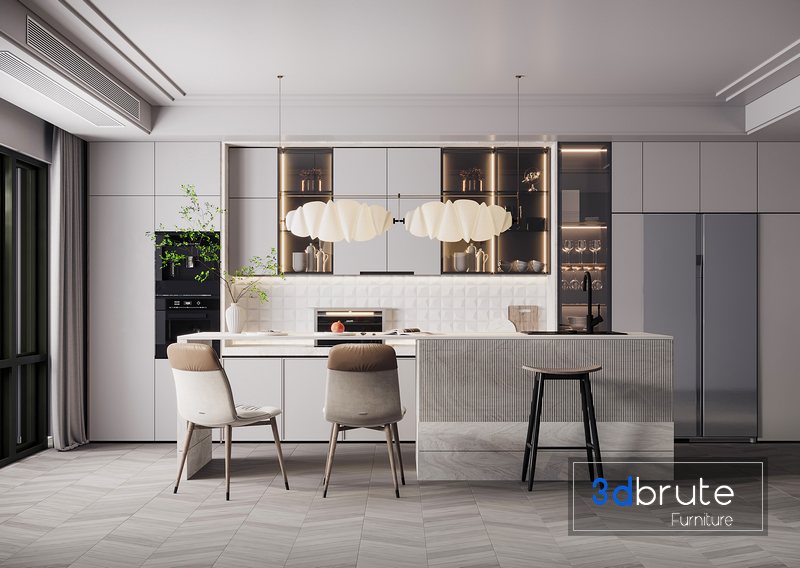 Dining Room 2 3d model Buy Download 3dbrute