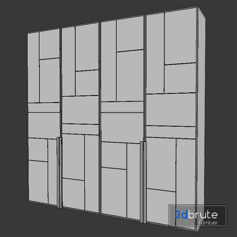 Wardrobe 023 3d model Buy Download 3dbrute
