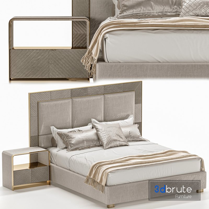 Rugiano Aura bed 3d model Buy Download 3dbrute