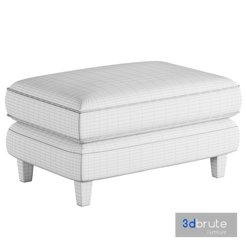 Ottoman chair 3d model Buy Download 3dbrute