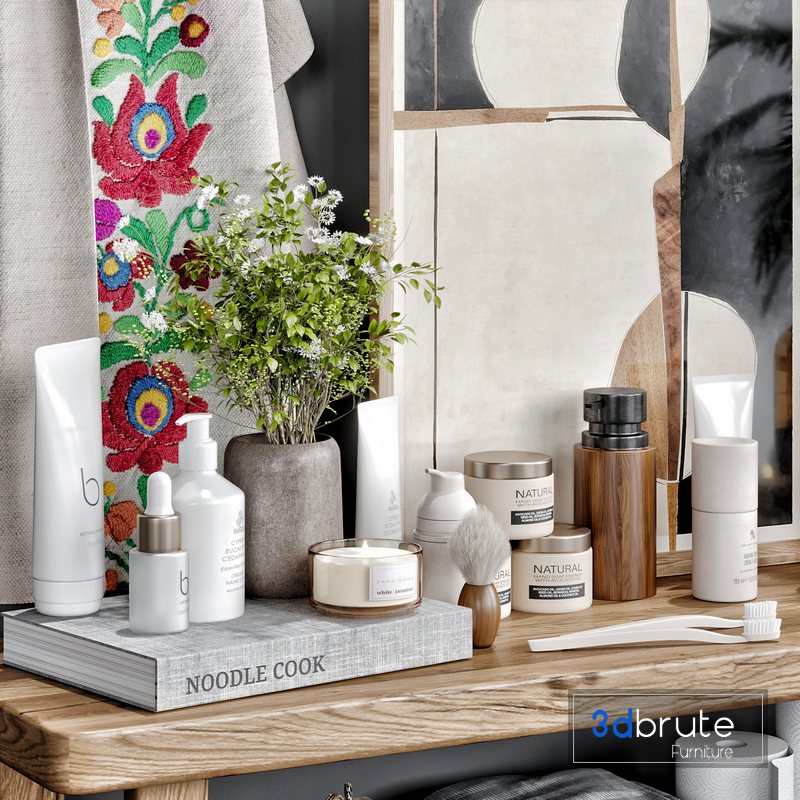 Zara home bathroom accessories 02 3d model Buy Download 3dbrute