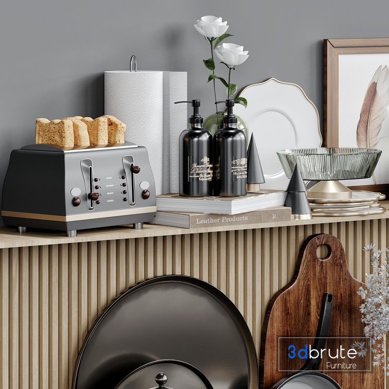Zara home kitchen accessories 03 3d model Buy Download 3dbrute