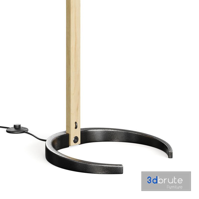 Timberline floor lamp by Gubi 3d model Buy Download 3dbrute
