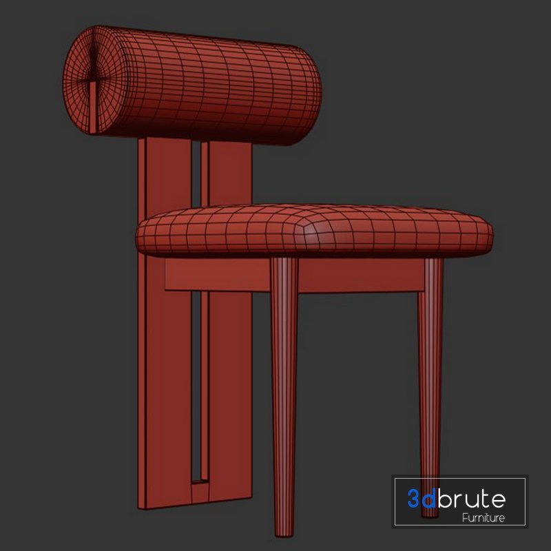 HIPPO CHAIR BOUCLE UPHOLSTERY 3d model Buy Download 3dbrute