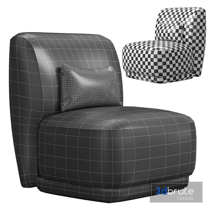 Moshi Easy chair 3d model Buy Download 3dbrute