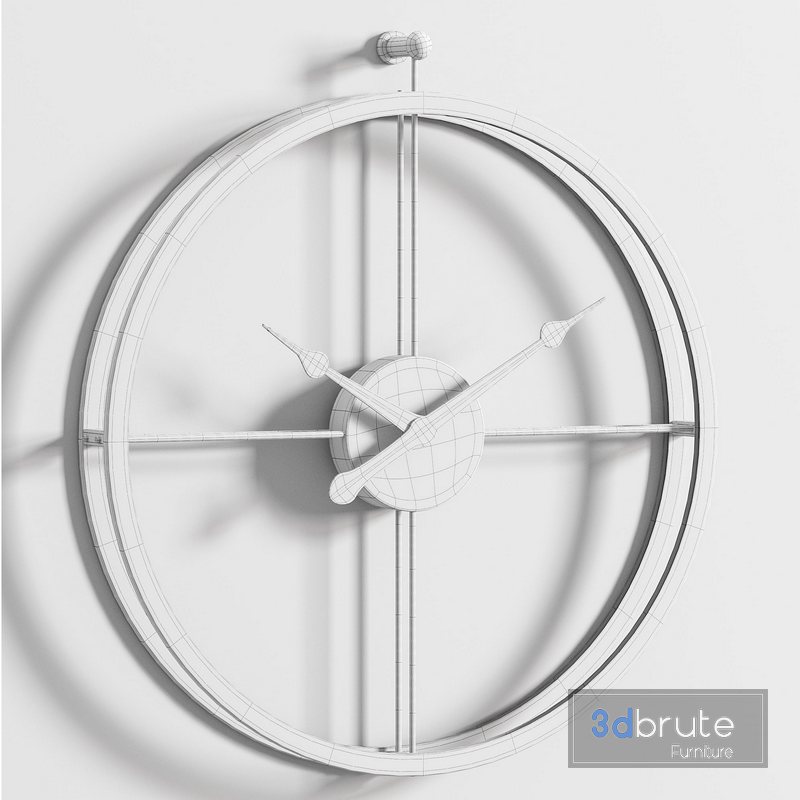 Modern Large Silent Wall Clock 3d model Buy Download 3dbrute