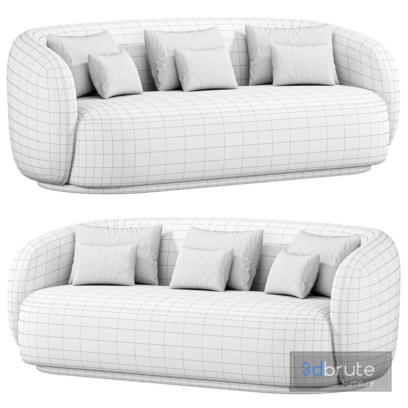 Poole Sofa By Poly Bark 3d model Buy Download 3dbrute