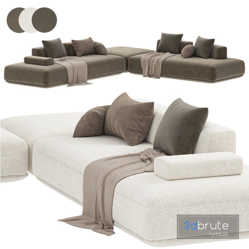 Yoko Sofa 3d model Buy Download 3dbrute