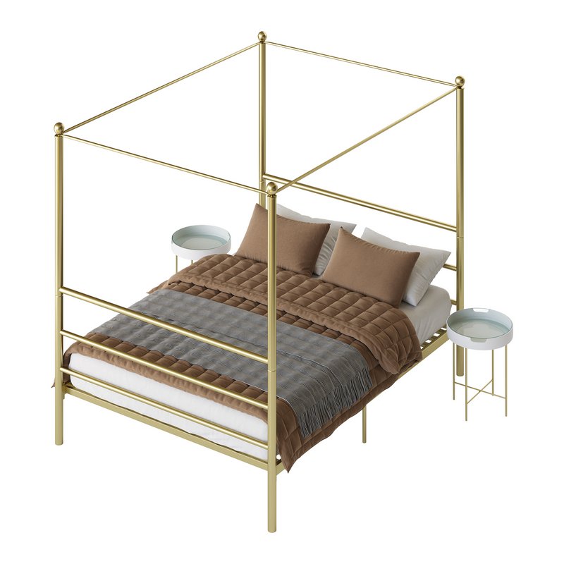 Mainstays Metal Canopy bed 3d model Buy Download 3dbrute