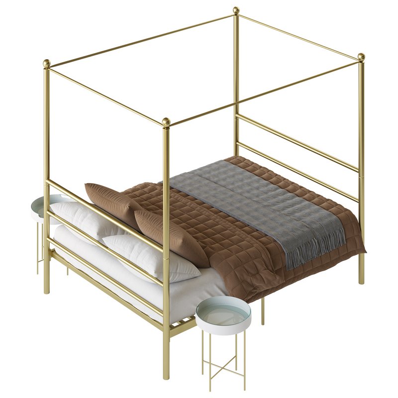 Mainstays Metal Canopy bed 3d model Buy Download 3dbrute