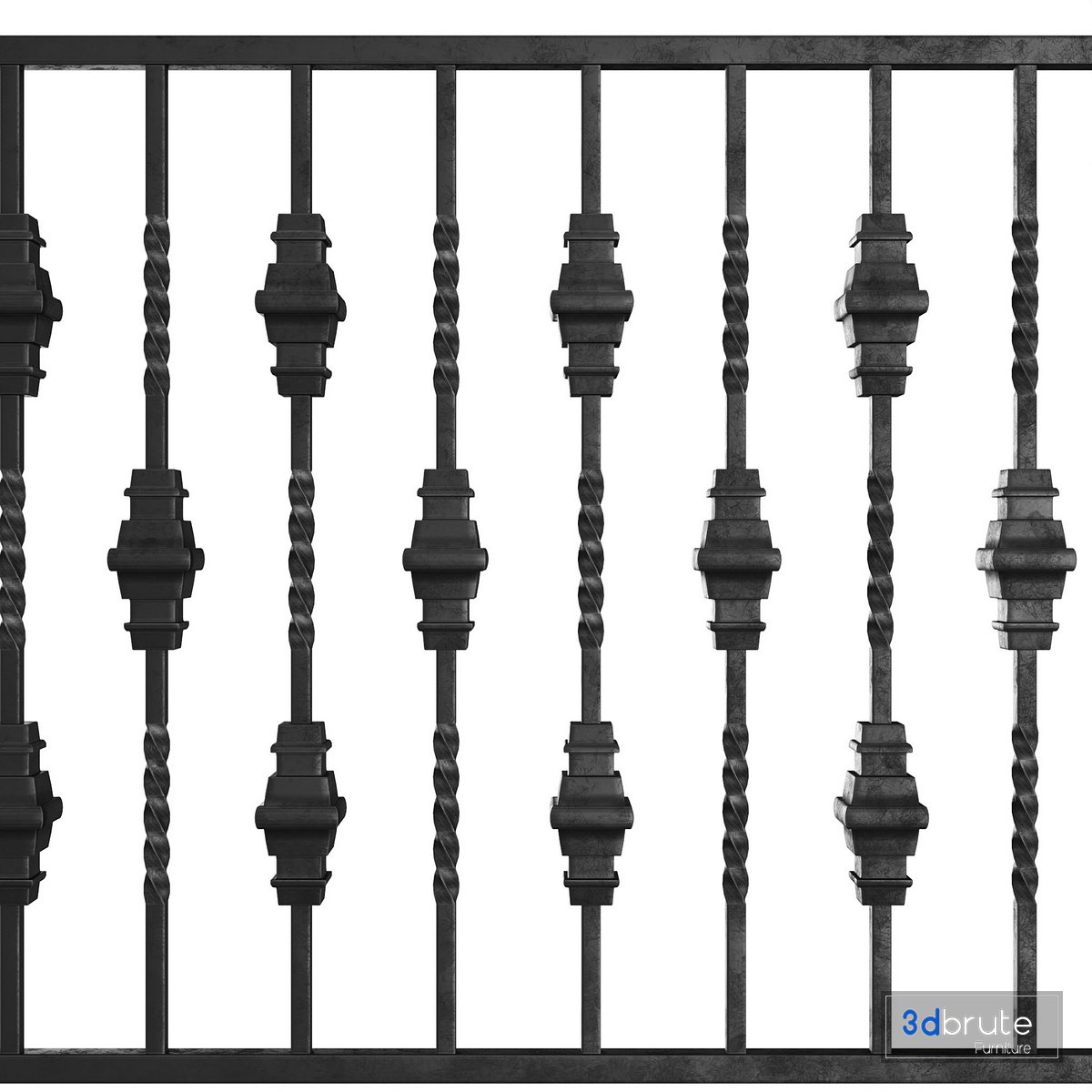 Wrought Iron Bundle No4 Fence 3d model Buy Download 3dbrute