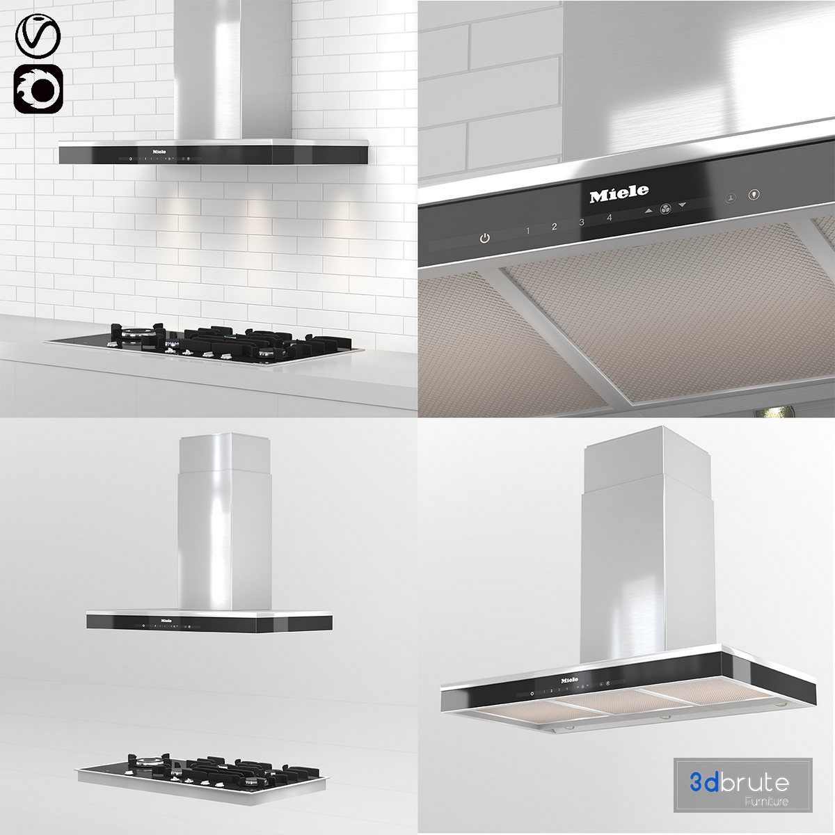 Miele Appliances Collection Gas Cooktop And Hood, KM 3054 G, DA 6698