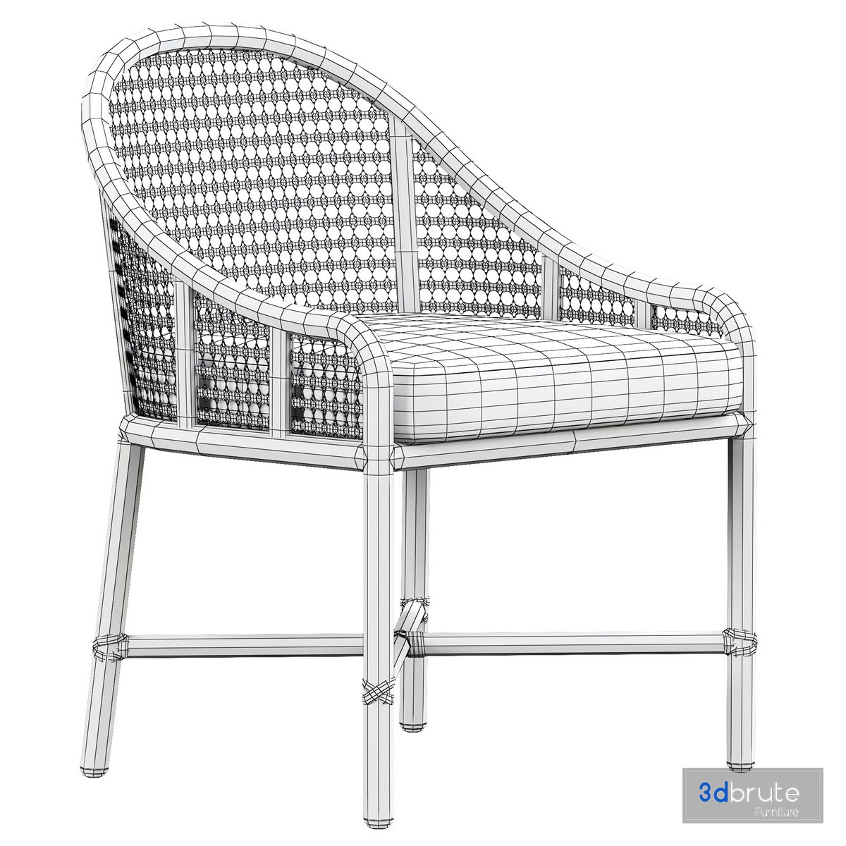 Barrel Chair 3d model Buy Download 3dbrute