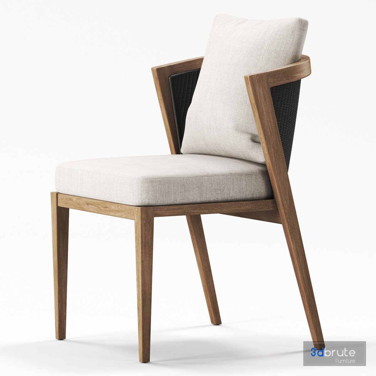 MALTA TEAK ARMCHAIR 3d model Buy Download 3dbrute