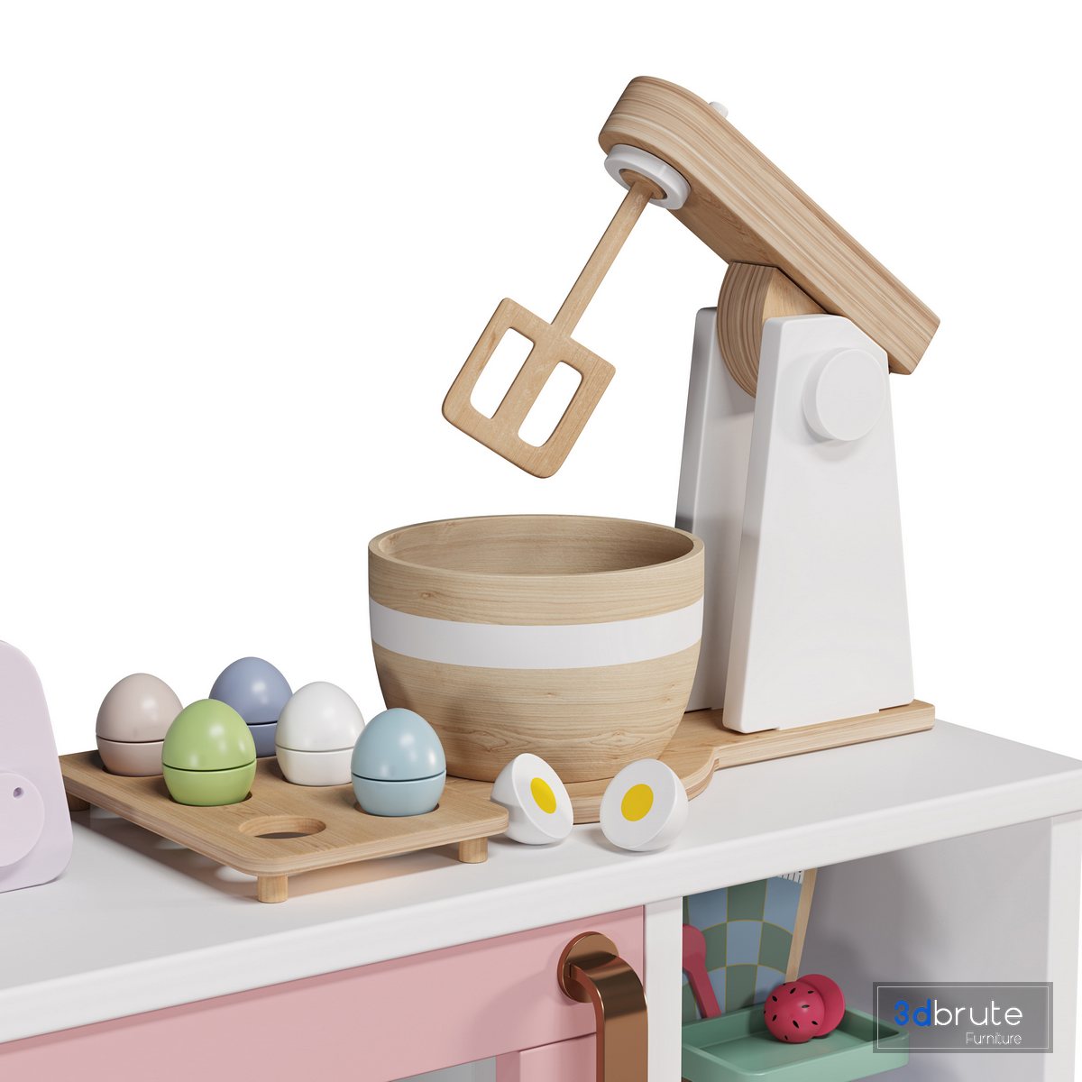 ikea DUKTIG play kitchen 3d model Buy Download 3dbrute