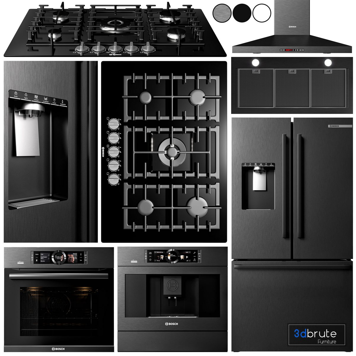 bosch appliance collection 2 vray 3d model Buy Download 3dbrute