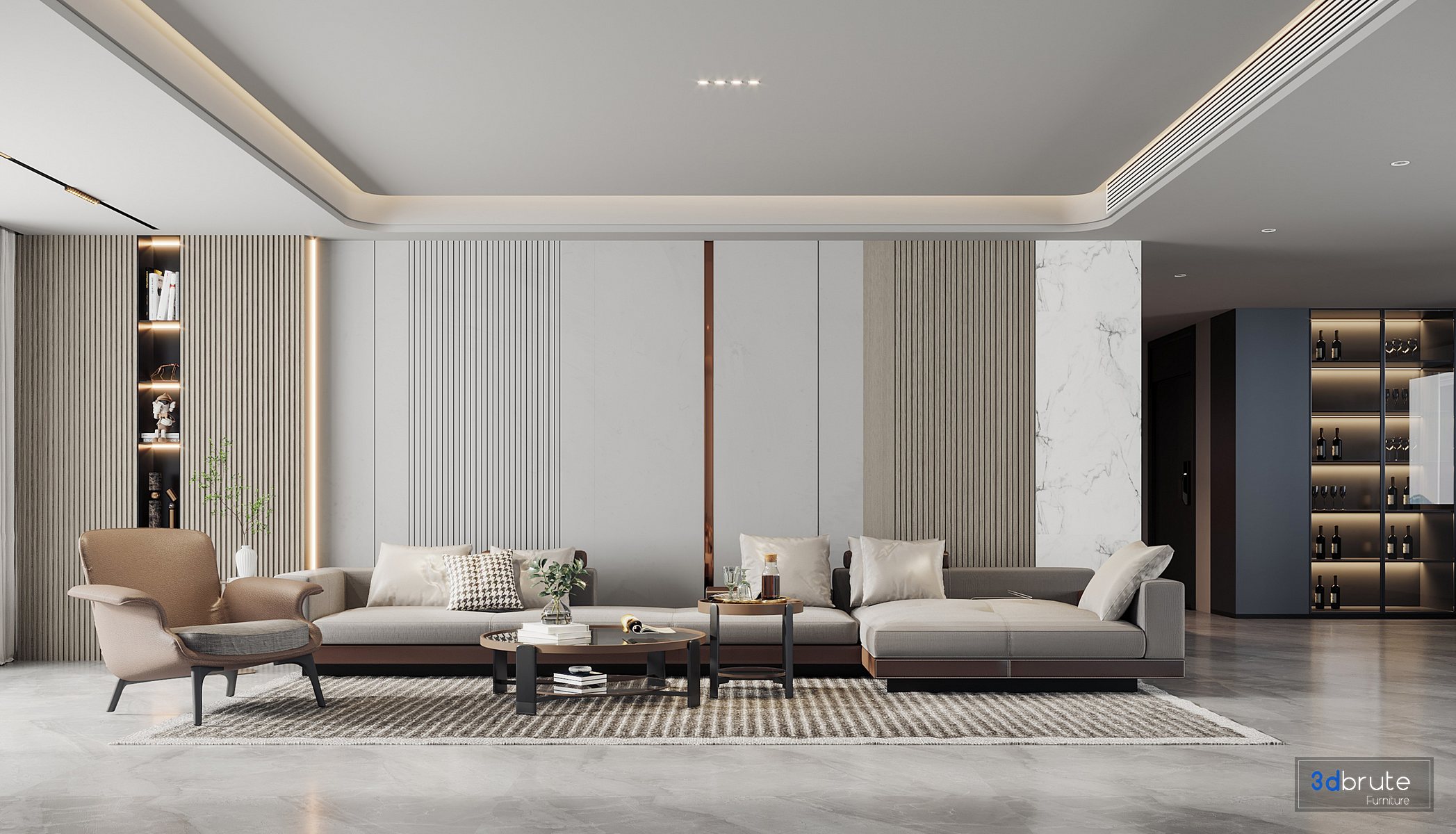 Living room 10 3d model Buy Download 3dbrute