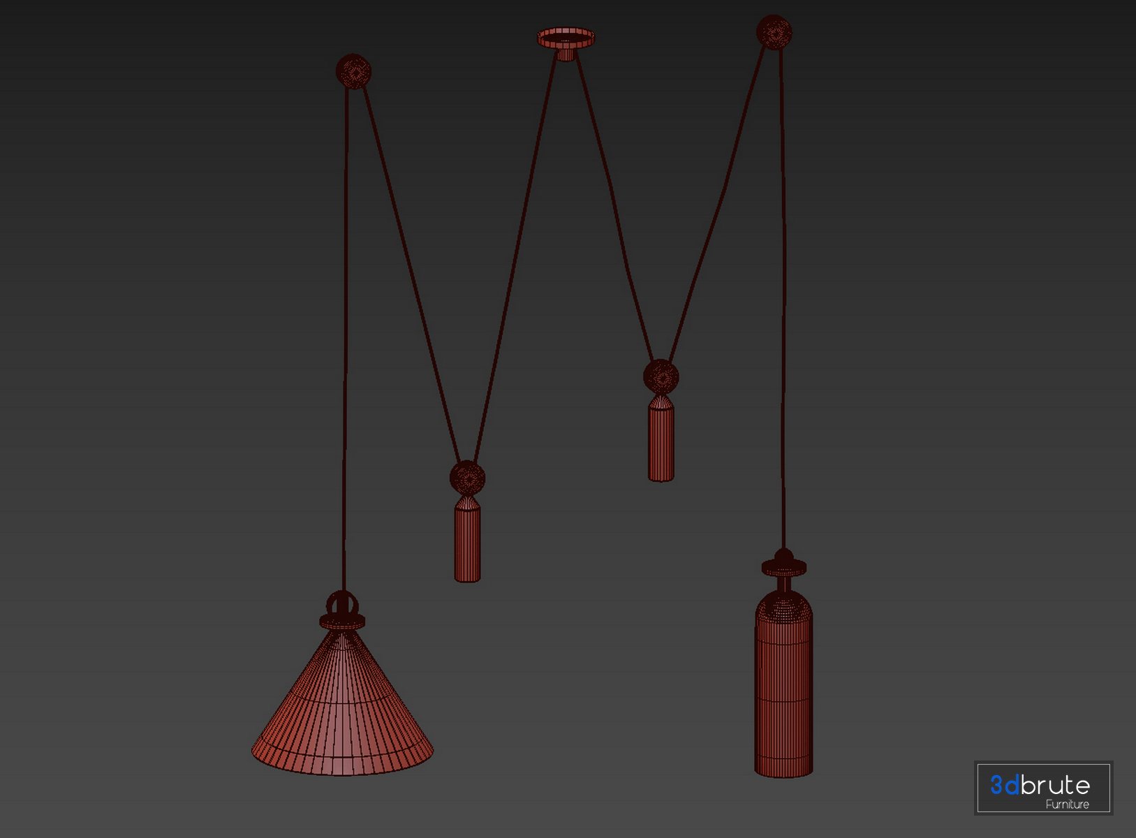 Ladies and Gentlemen StudioScandinavia SHAPE UP 2 PIECE PENDANT 3d