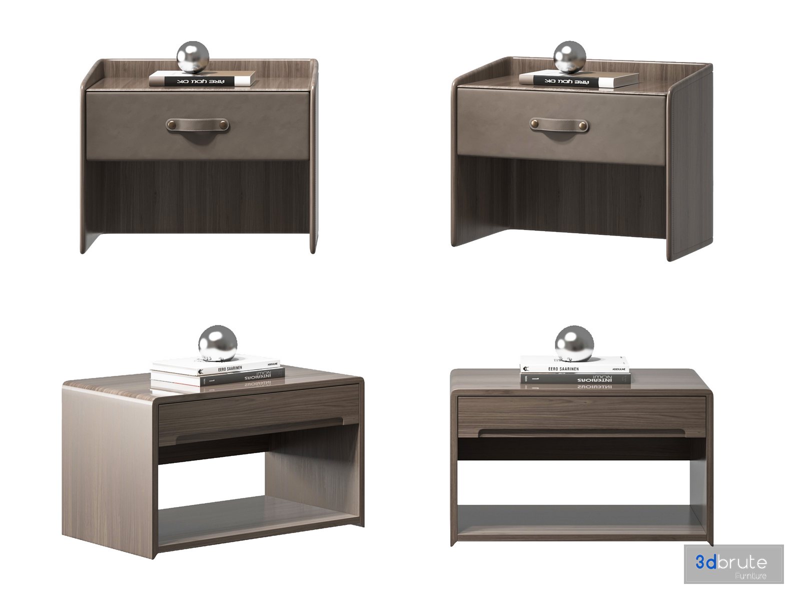 Modern bedside table 3d model Buy Download 3dbrute