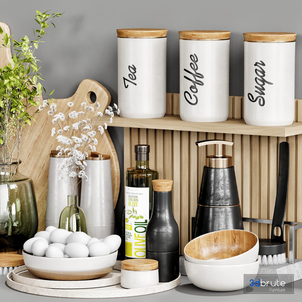 Zara home kitchen accessories 02 3d model Buy Download 3dbrute