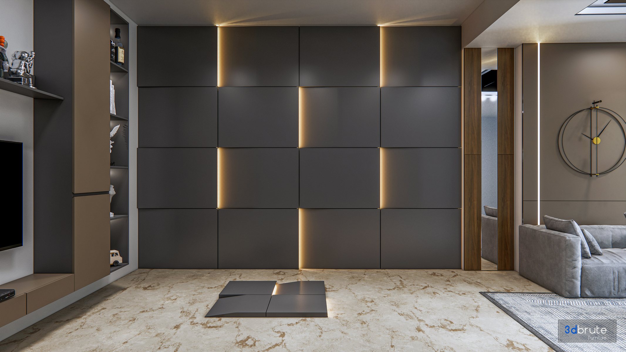 Decorative Wall Panel 3D wall panel 3d panel 3d model Buy Download 3dbrute