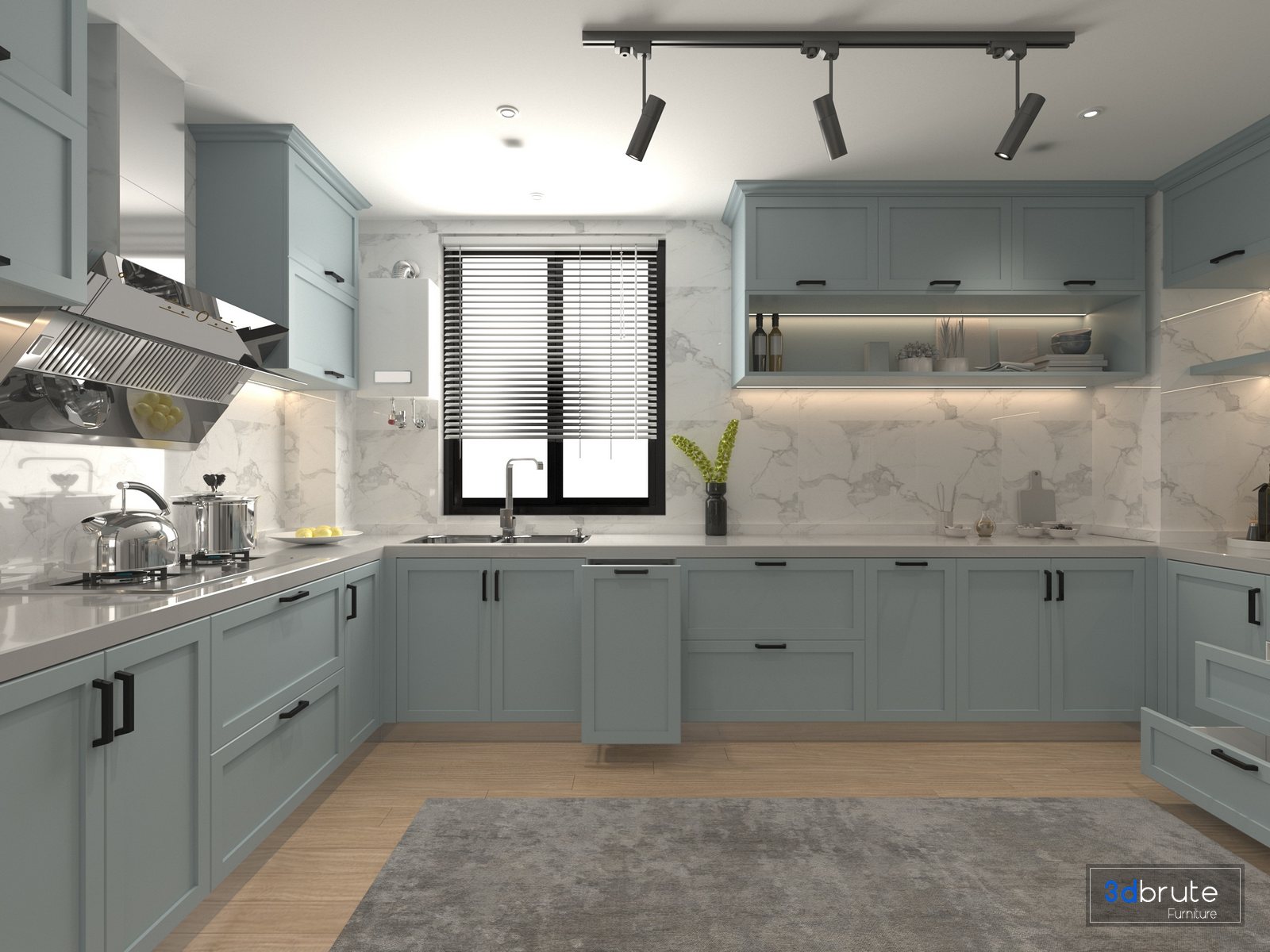 MODERN KITCHEN DESIGN 3D model 3d model Buy Download 3dbrute
