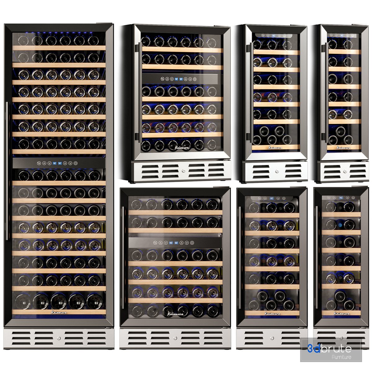 Kalamera wine fridge 3d model Buy Download 3dbrute