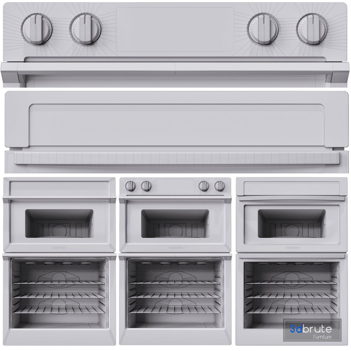 Samsung double oven collection 3d model Buy Download 3dbrute