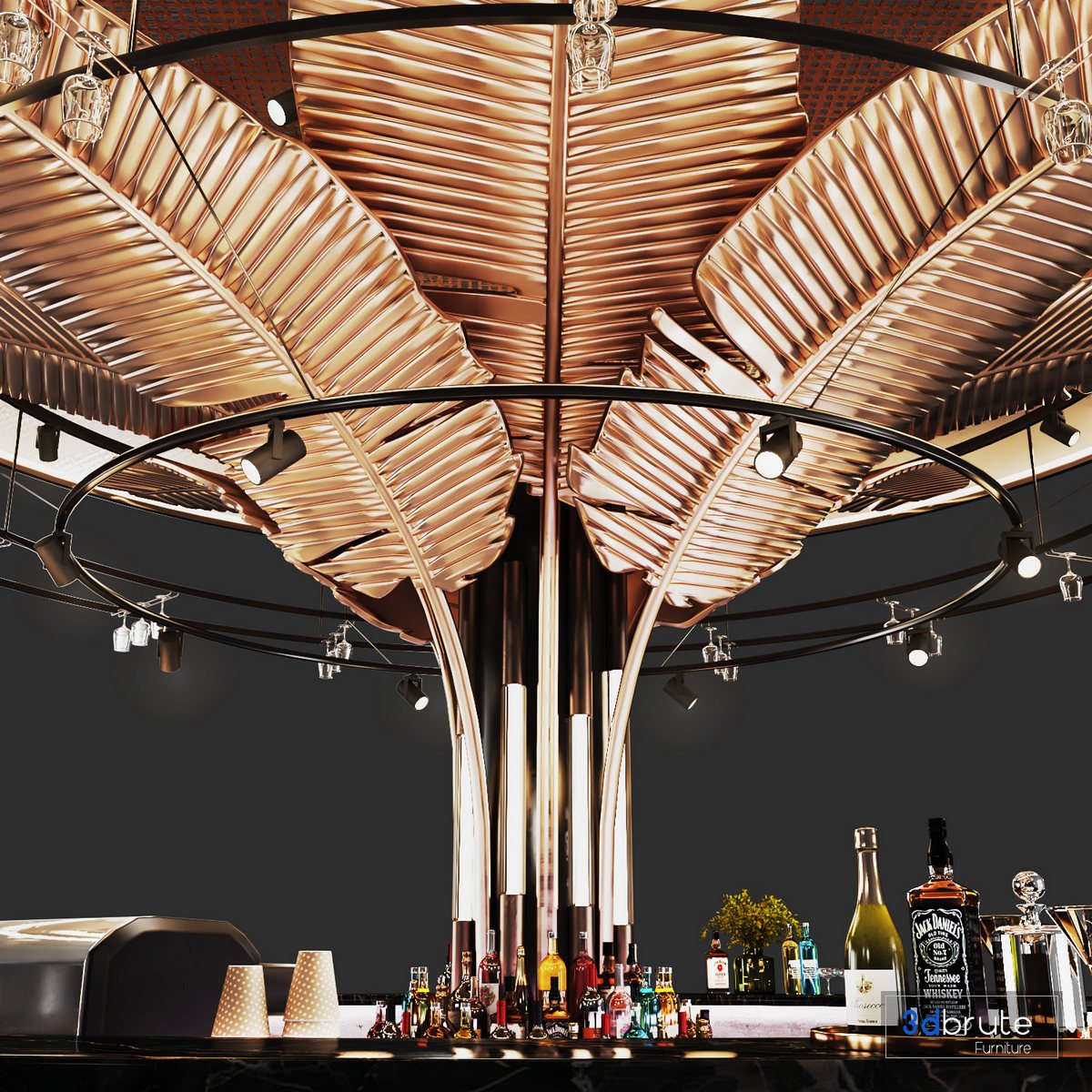 Cocktail Bar Island Barcafe10 3d model Buy Download 3dbrute