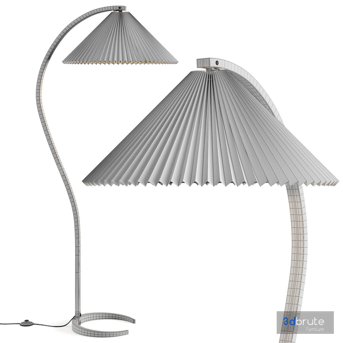 Timberline floor lamp by Gubi 3d model Buy Download 3dbrute