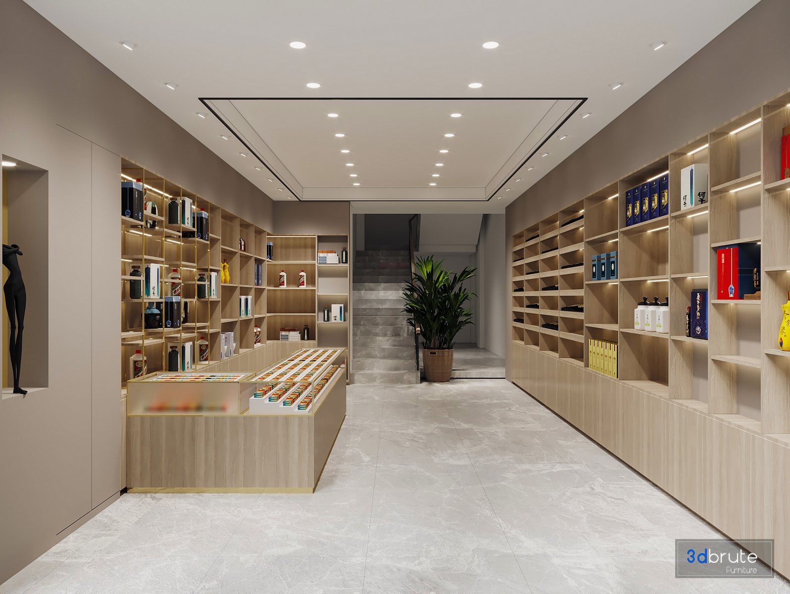 Modern Store 3d model Buy Download 3dbrute