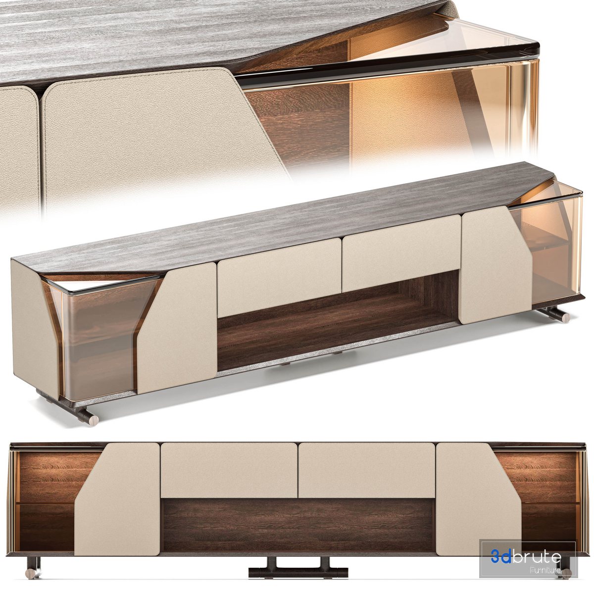 Turri Vine mobile tv Unit 3d model Buy Download 3dbrute