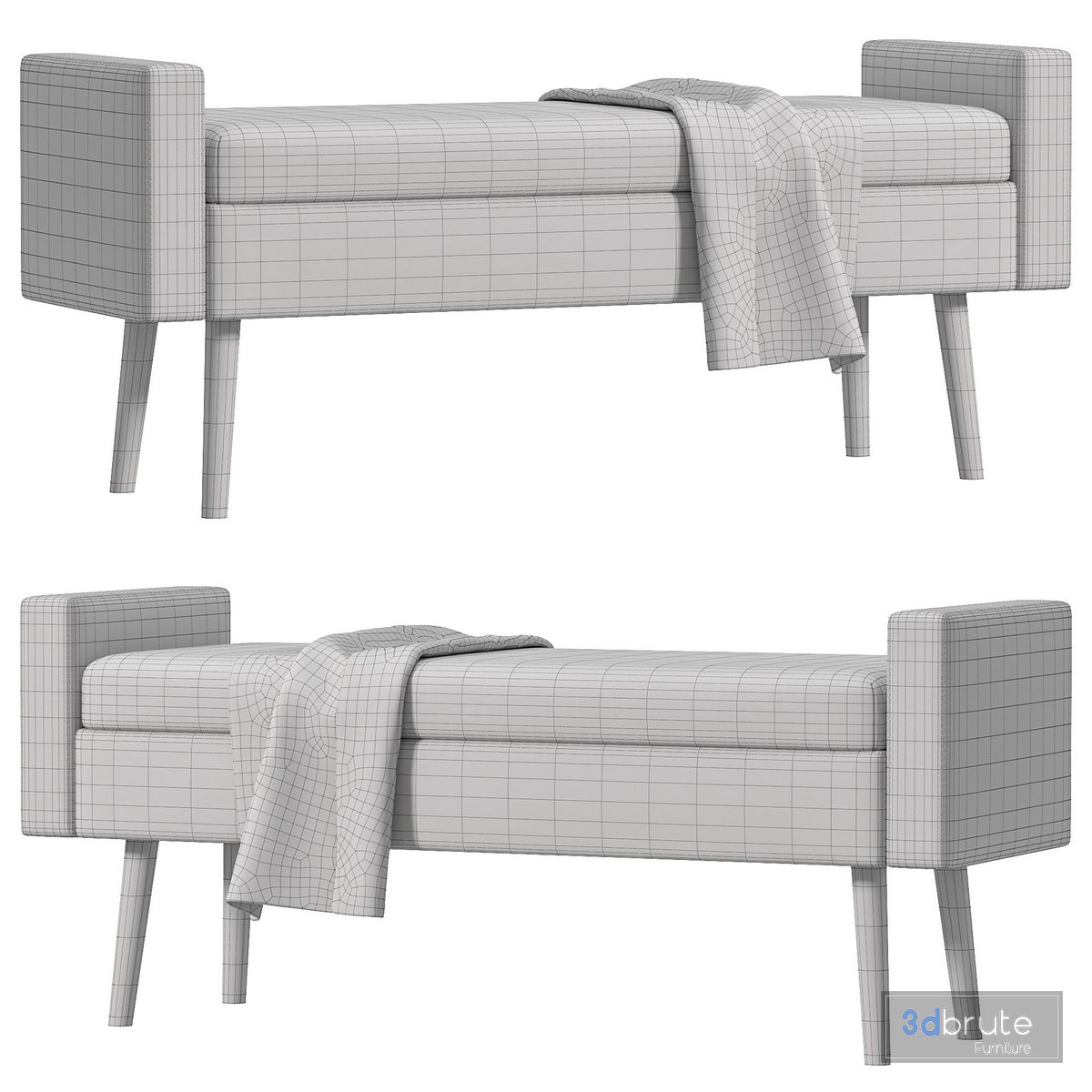 Mosier Upholstered Flip Top Storage Bench By Wayfair 3d model Buy