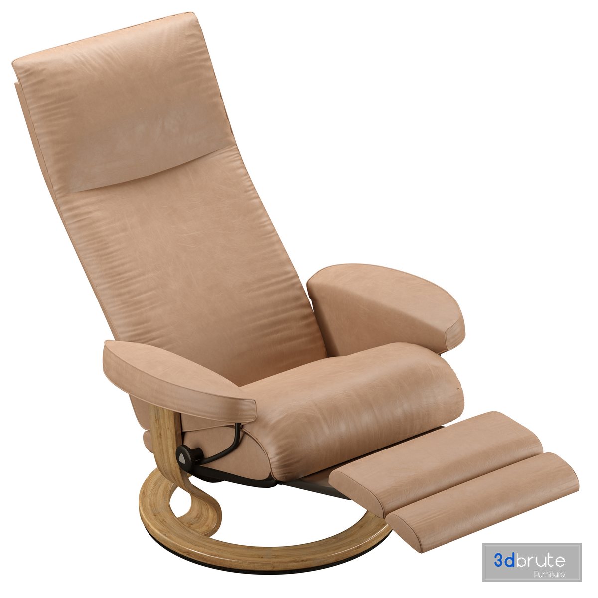 Stressless Aura Recliner 3d model Buy Download 3dbrute