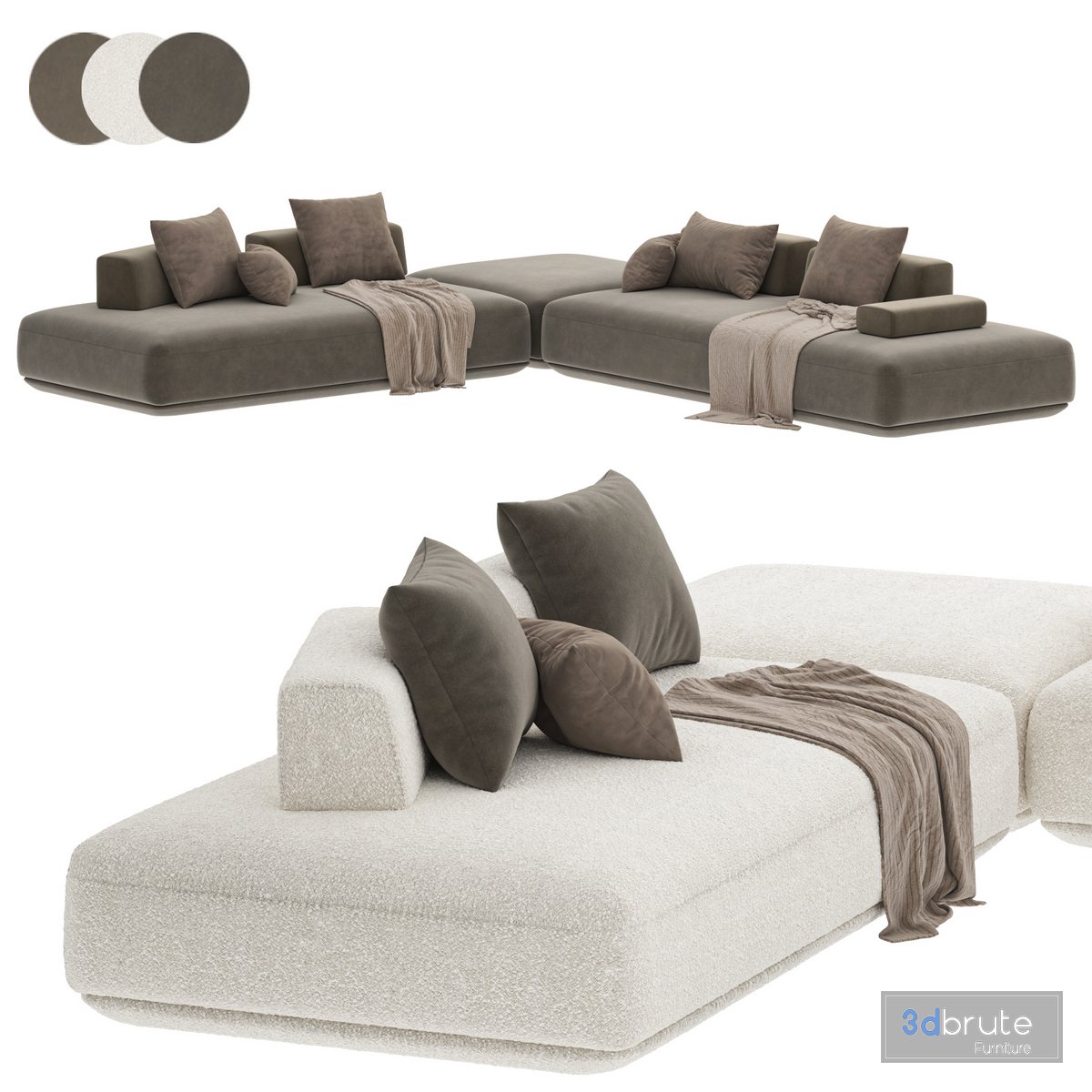 Yoko Sofa 3d model Buy Download 3dbrute