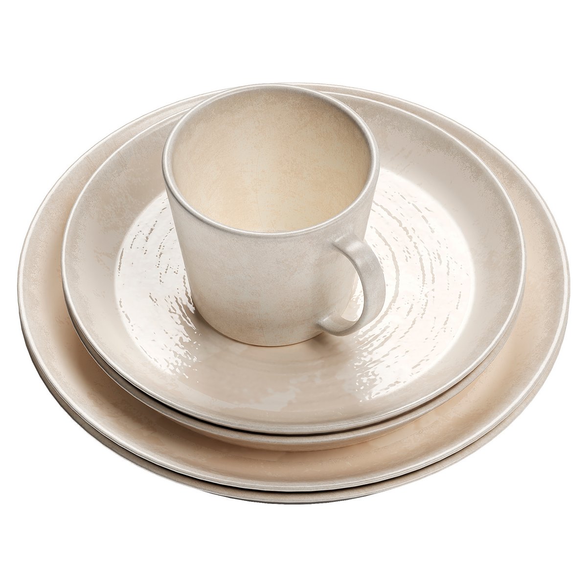 Larkin Reactive Glaze Stoneware Dinnerware Set 3d model Buy Download