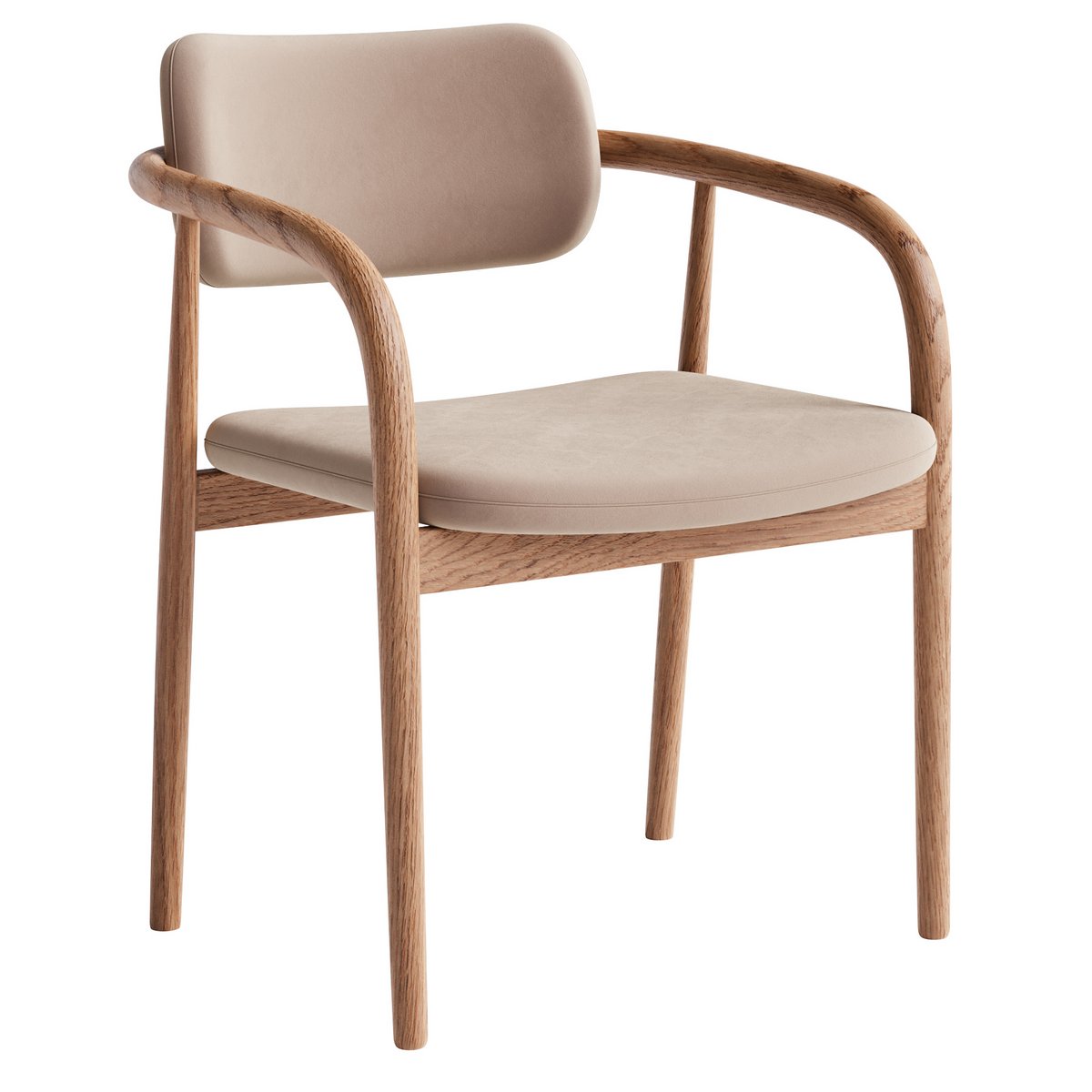 Natural Beige Dining Chair 3dbrute 3dmodel furniture and decor
