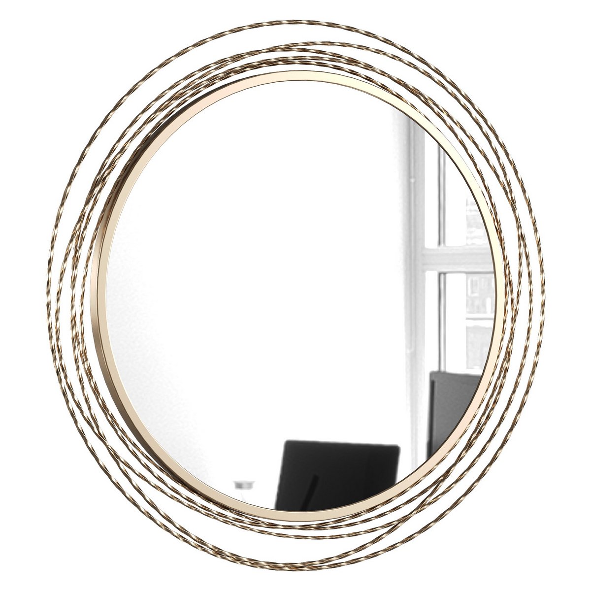 Saskia Round Gold Wall Mirror 3dbrute 3dmodel furniture and decor