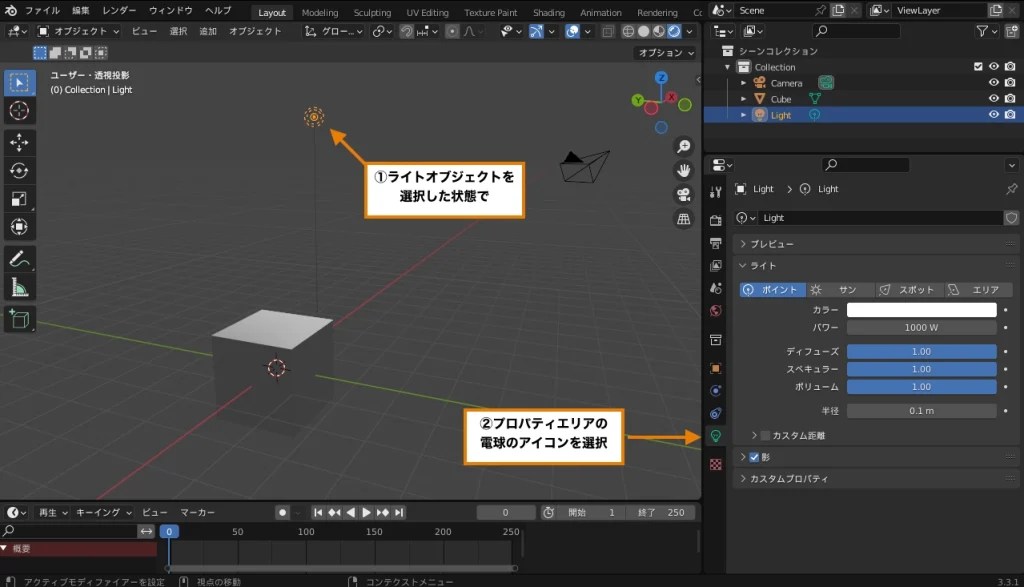 【脱初心者】Blenderで4種類のライトを使いこなす方法