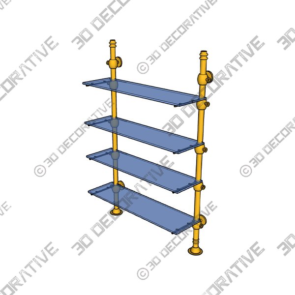 French Bistro Shelving 3D DECORATIVE