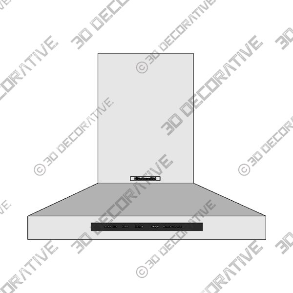30" WallMount, 3Speed Canopy Hood 3D DECORATIVE