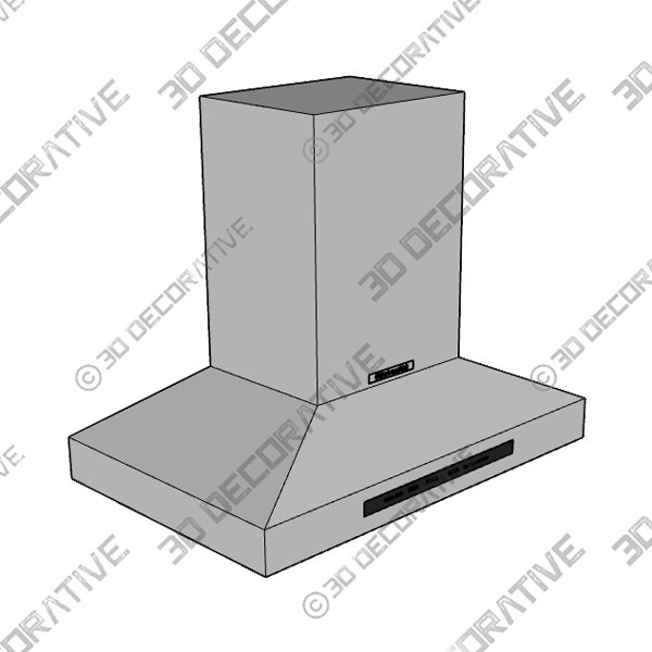 30" WallMount, 3Speed Canopy Hood 3D DECORATIVE