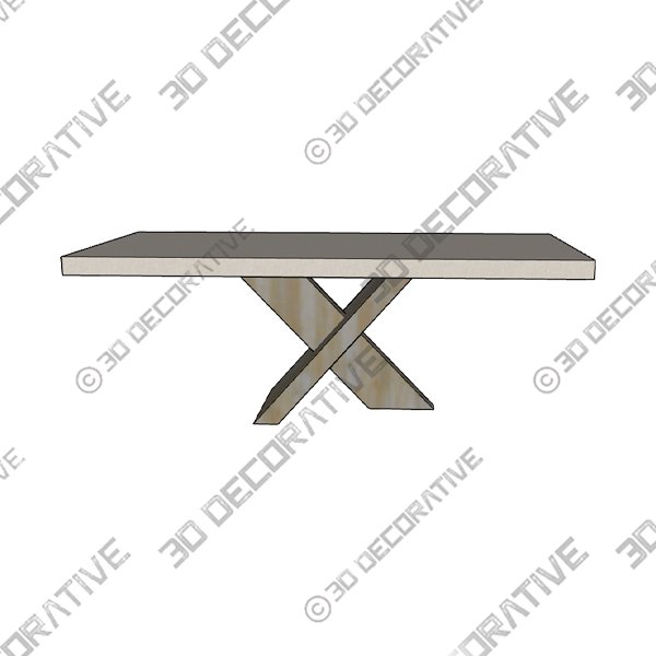 Durant 84" Dining Table 3D DECORATIVE