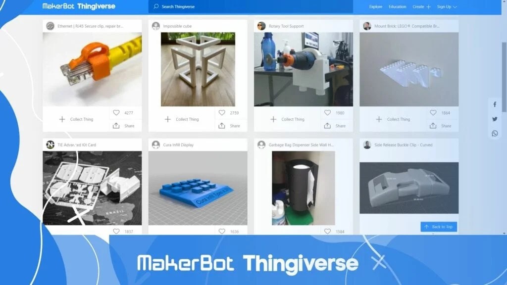 Os Principais Sites para baixar modelos 3D para Imprimir 3D Fila