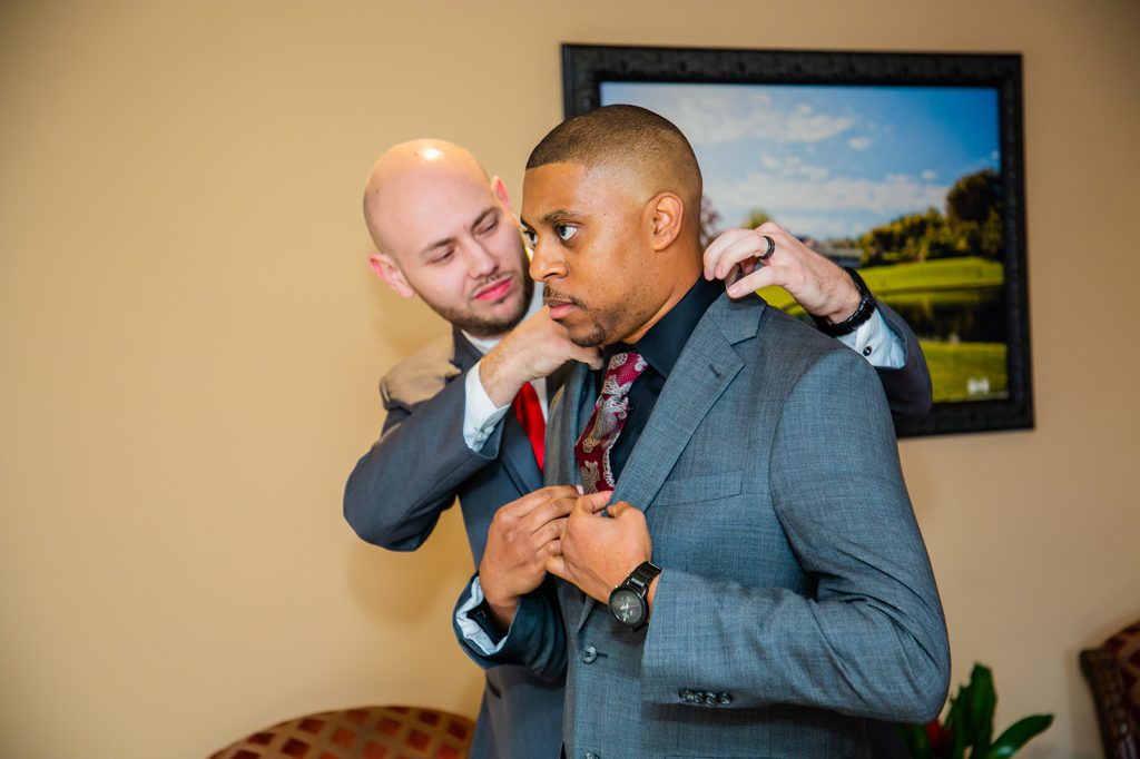 groom getting ready